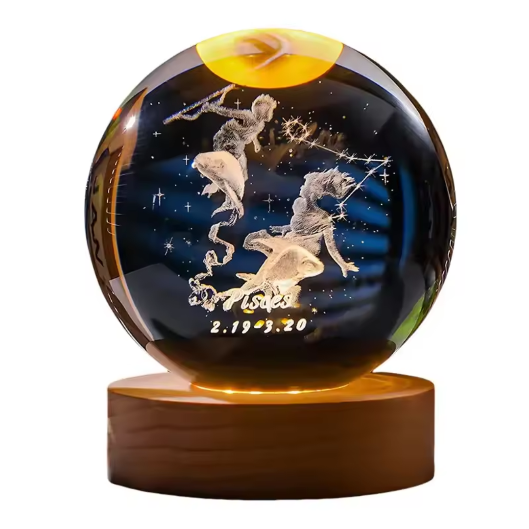 Esfera de Cristal Luminosa del Zodiaco
