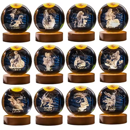 Esfera de Cristal Luminosa del Zodiaco