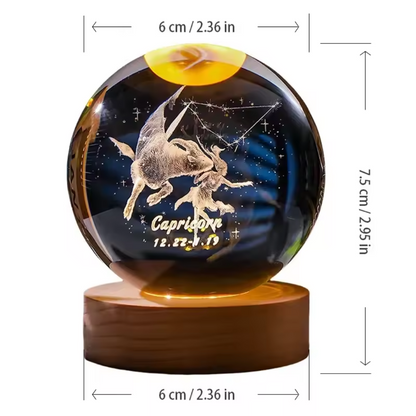 Esfera de Cristal Luminosa del Zodiaco