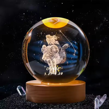Esfera de Cristal Luminosa del Zodiaco