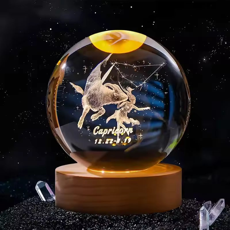 Esfera de Cristal Luminosa del Zodiaco