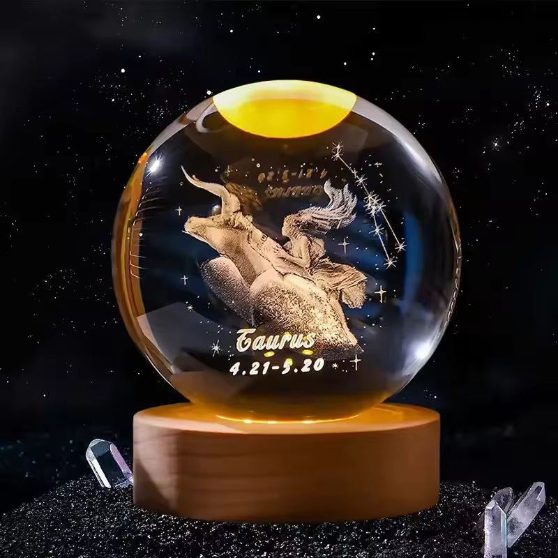 Esfera de Cristal Luminosa del Zodiaco