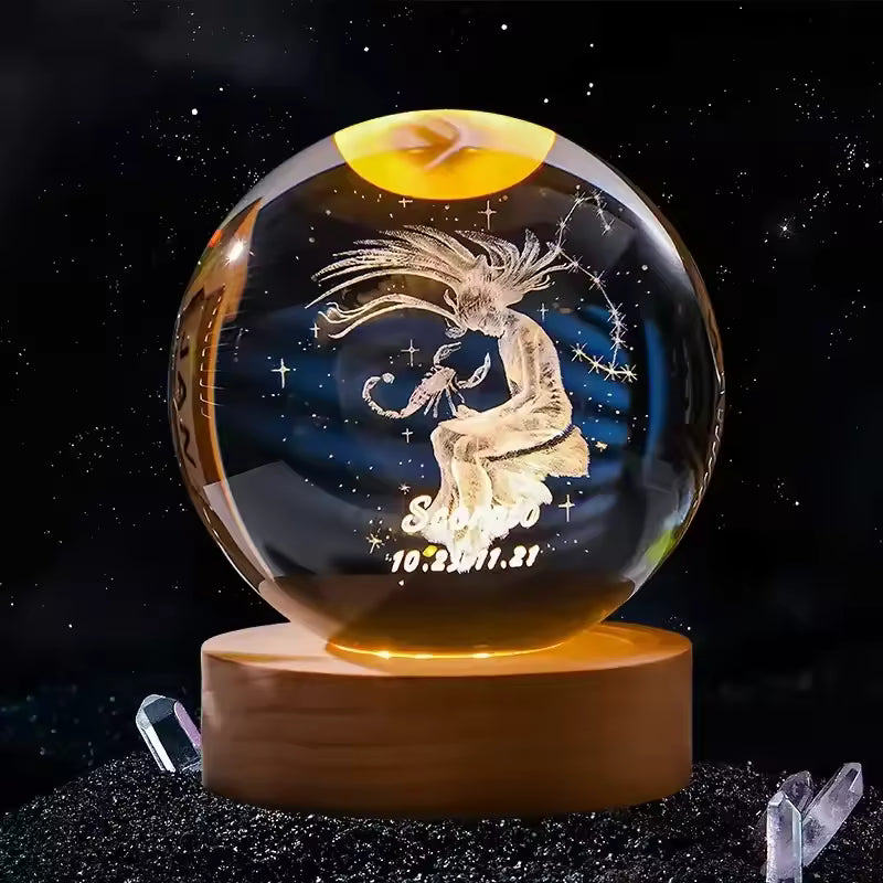 Esfera de Cristal Luminosa del Zodiaco