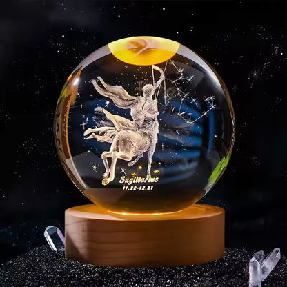 Esfera de Cristal Luminosa del Zodiaco
