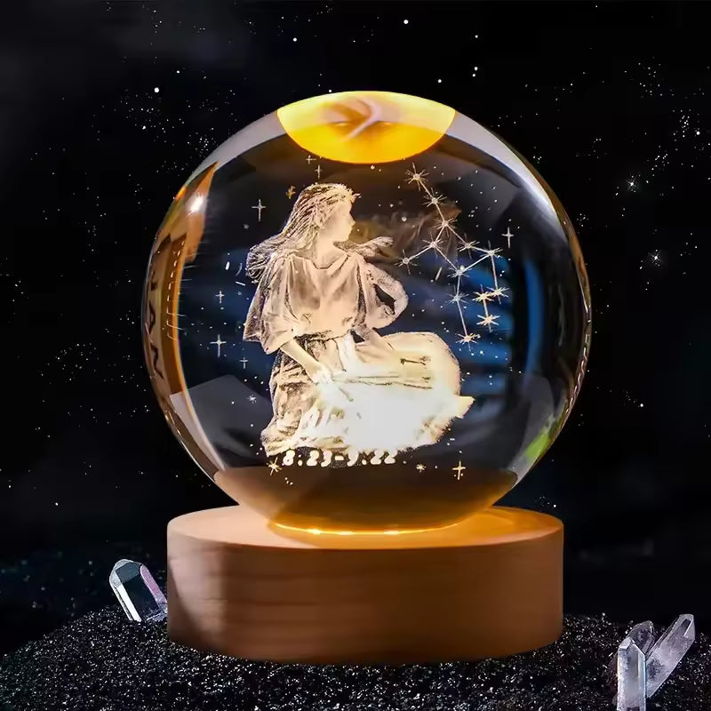 Esfera de Cristal Luminosa del Zodiaco