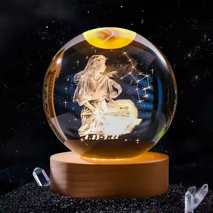 Esfera de Cristal Luminosa del Zodiaco